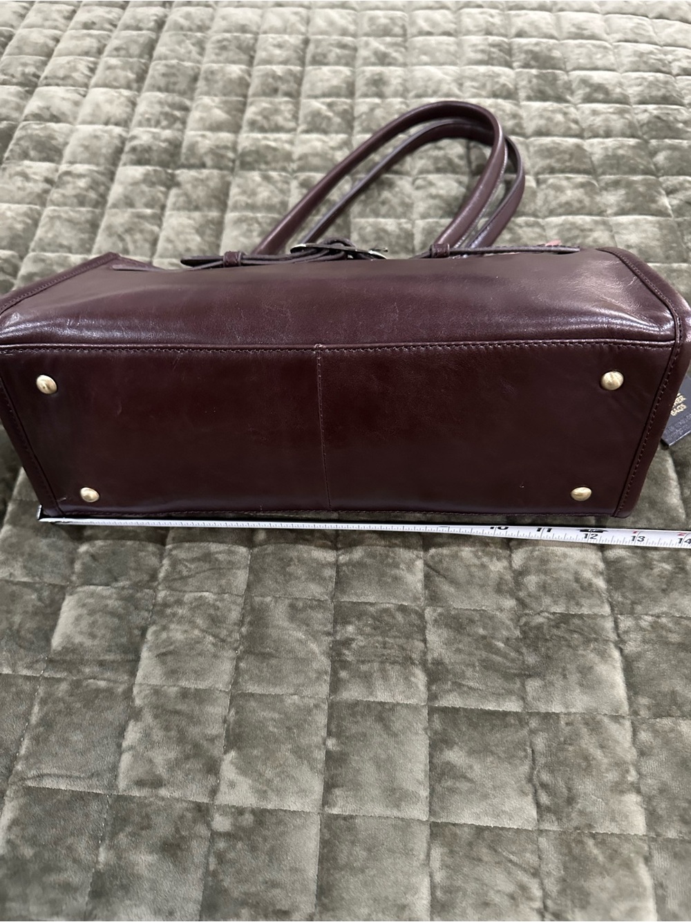 Genuine leather bag. Structured Shoulder Bag. - Picture 8 of 12